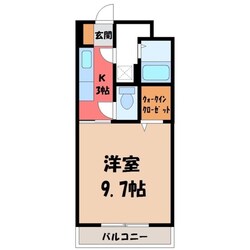 宇都宮大学陽東キャンパス駅 徒歩31分 2階の物件間取画像